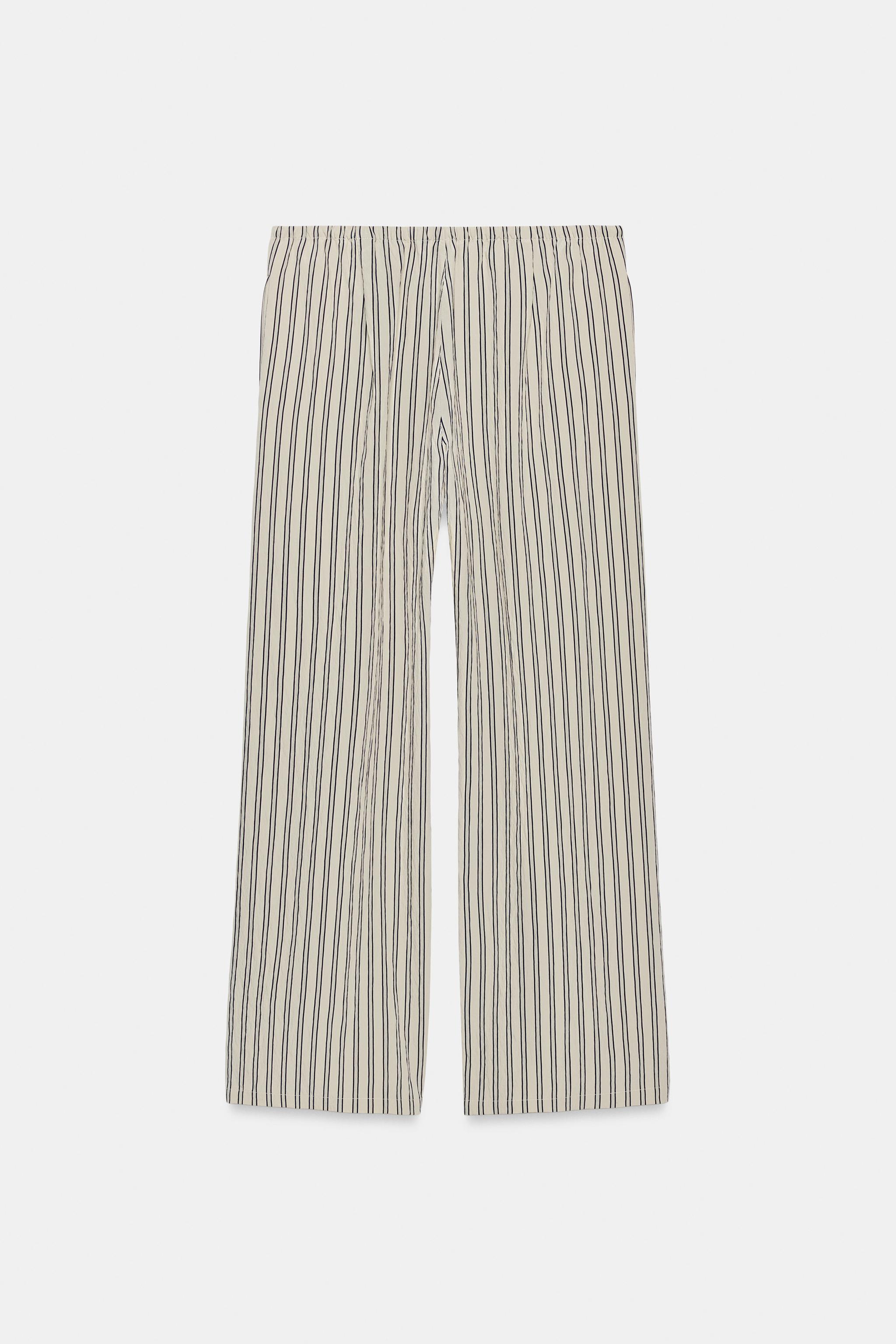 ZW COLLECTION STRIPED STRAIGHT LEG PANTS